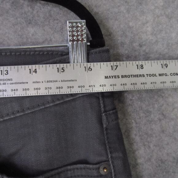 Levis 513 Jeans Mens 33x32 Gray Slim Straight Denim Five Pocket Zip Fly Mid Rise - Picture 2 of 8